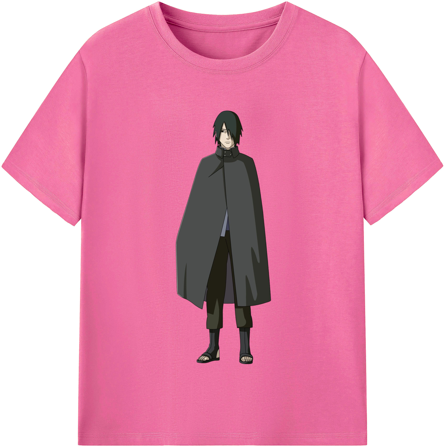 （画像用） NARUTO -ナルト- うちは サスケ Uchiha Sasuke レディースカジュアルプリントTシャツ（綿100％）